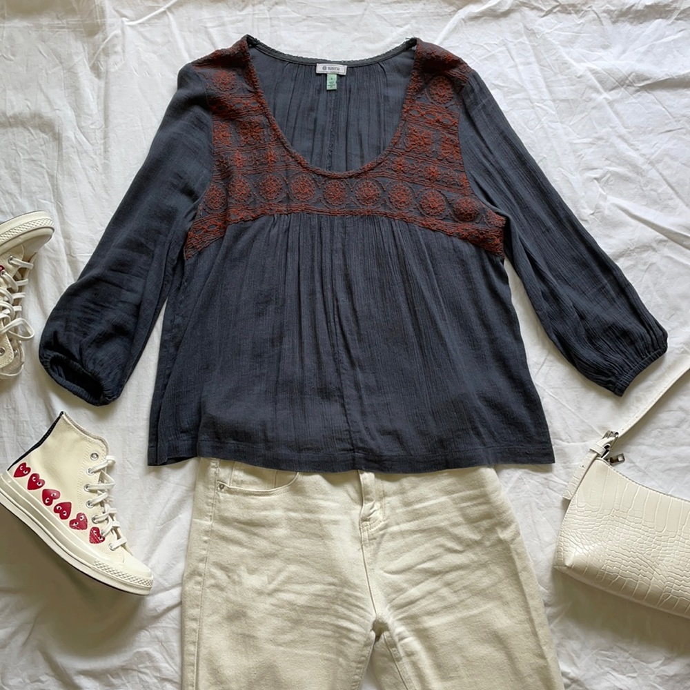 Nordstrom Gray Blouse